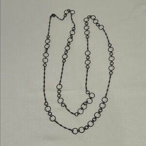 Express Long Link Gunmetal Chain Necklace